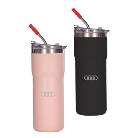 Double Wall Vacuum Tumbler with Straw product image