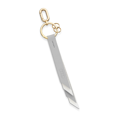 Two-Tone Leather Key Ring product image